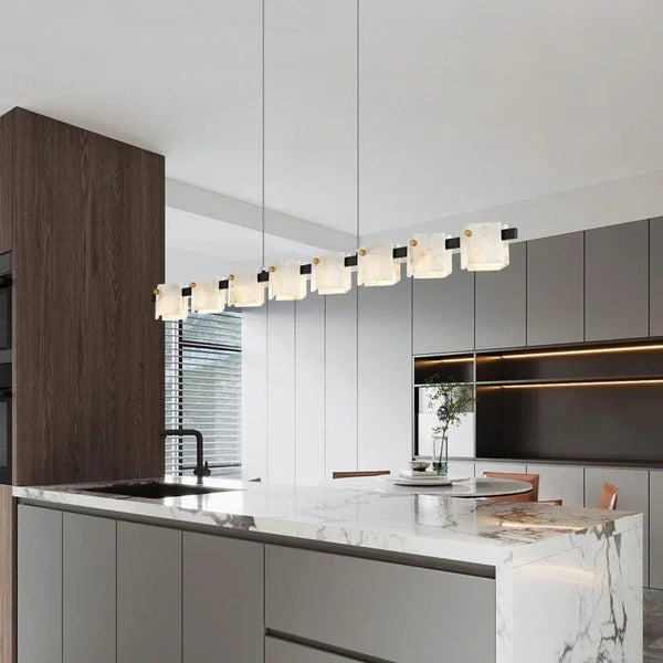 Vertical rhombus marble chandelier