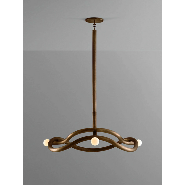Gold Mid-Century Chandelier | CLKZ075