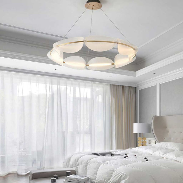 Chandelier Romantic Unique Round Acrylic Petal LED