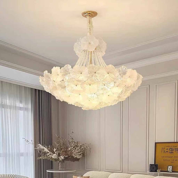 Chandelier French Cluster Glass Flower Petal