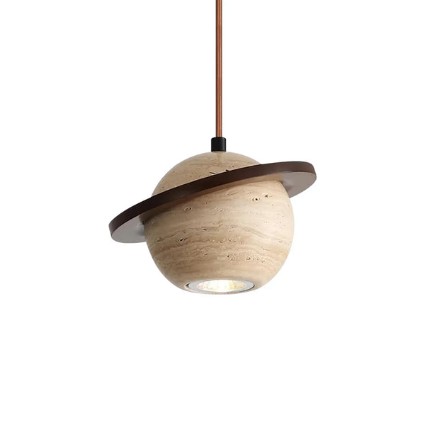 Travertine Planet Pendant Light