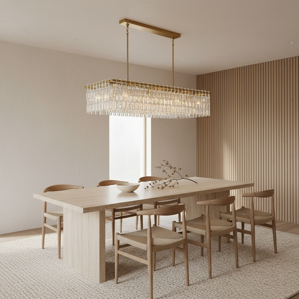 Hand-Cut Crystal Rectangular Chandelier | CLHUYL0250-R