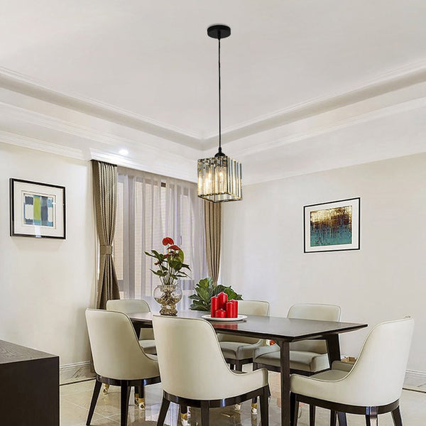 Modern Hallway Crystal Circle Pendant Light