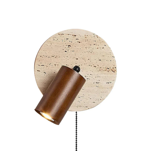 Round Miadi Travertine Wall Lamp