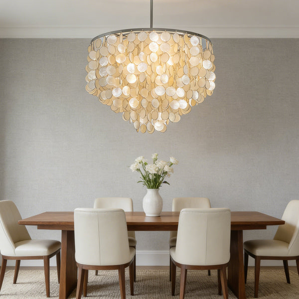 Capiz Shell Round Chandelier