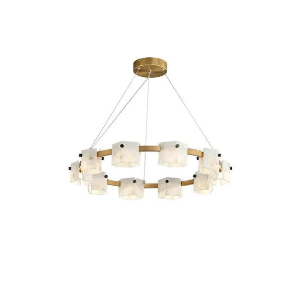 Diamond shaped marble chandelier