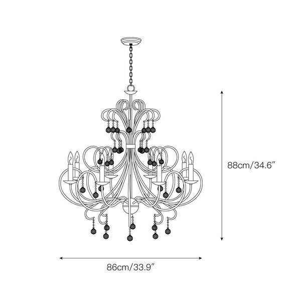 Ermira Postmodern Luxury Glass Crystal Chandelier