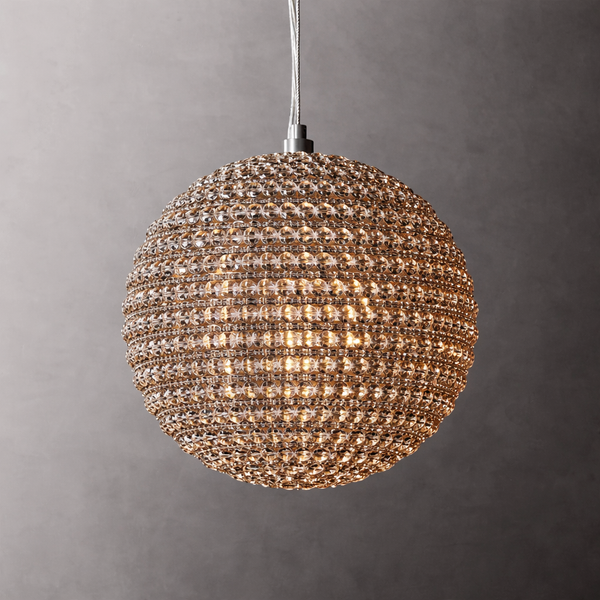 Appia Round Pendant | Amber Crystal | CLAPP-R