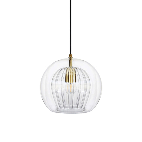 Pleated Crystal Pendant Light