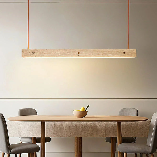 Linear Tile Travertine Pendant Lamp