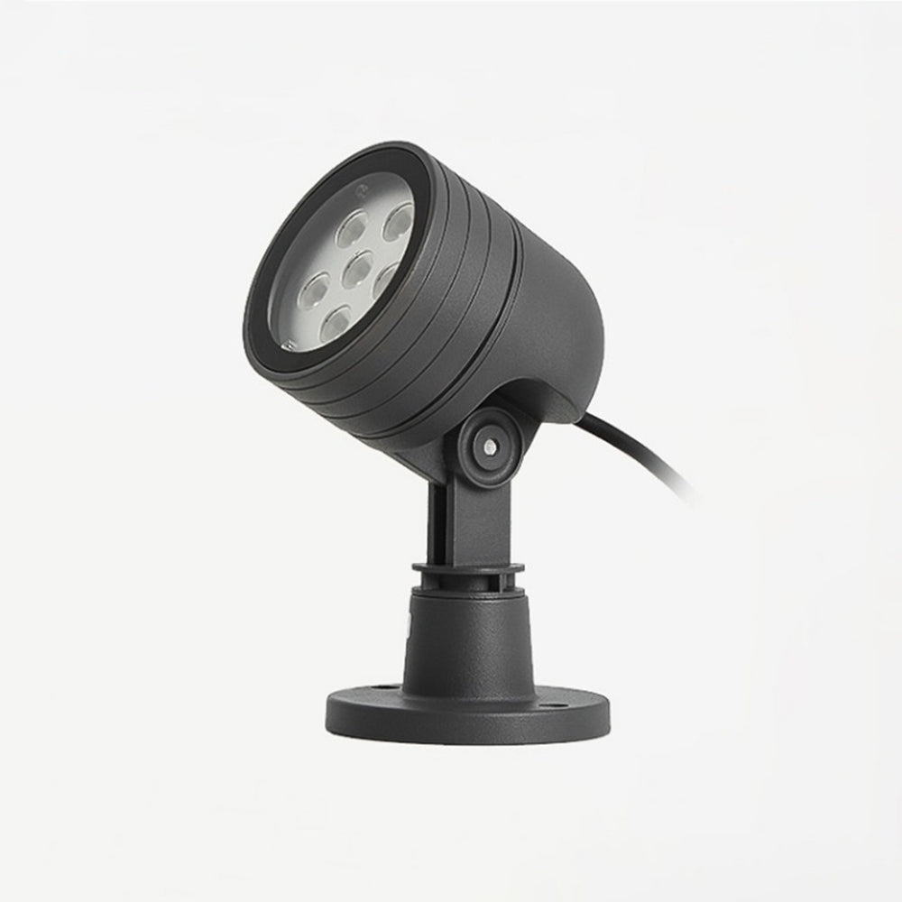 Ray Modern Round Glass/Metal Solar Outdoor Ground Lamp Spotlight