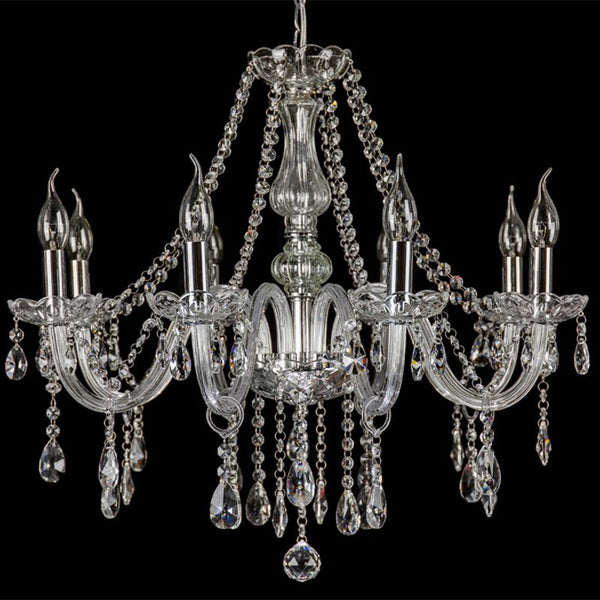 Silva Luxury Candlestick Clear Crystal Chandelier