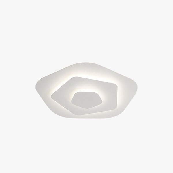 Slim Creamy Multi-Layer LED Ceiling Light for Bedroom