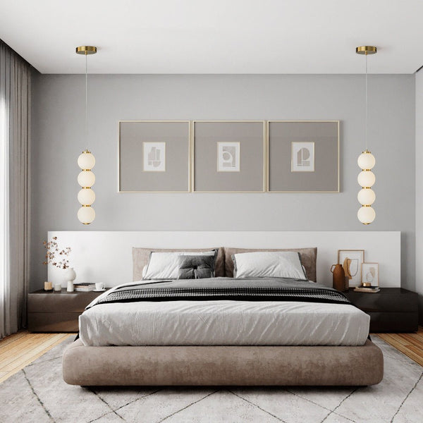 Alvuva LED Frosted Strand Glass Globe Pendant Light
