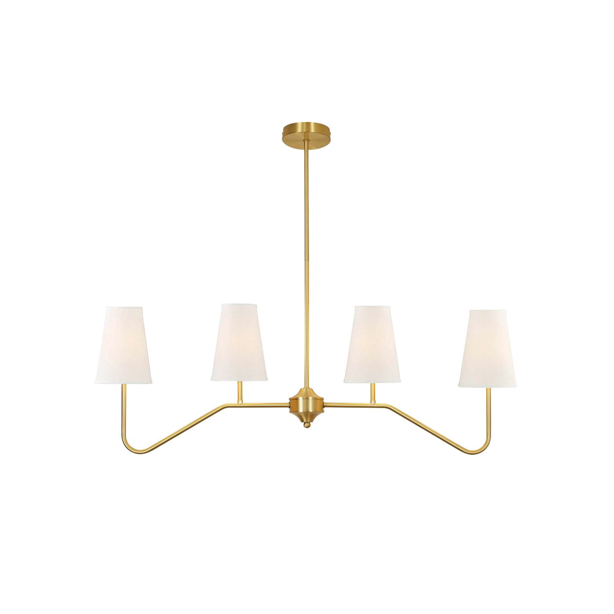 Avvenora Vintage Industrial Brass Fabric Pendant Lamp