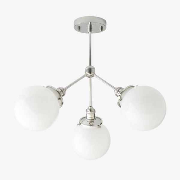 Pearl Globe Ceiling Light with Opal Shade