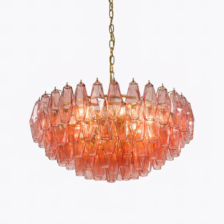 The Asteria Chandelier | Clear Glass & Brass Candlelight | CLND001