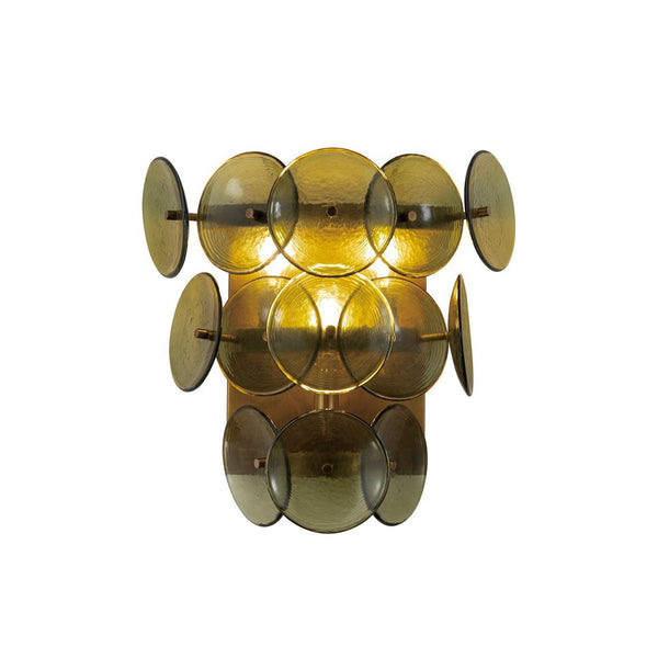 Solaris Disc Hammered Glass Wall Lamp
