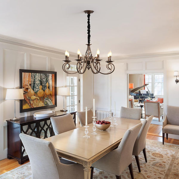 Modern Bronze Rustic Chandeliers 6/8 Heads