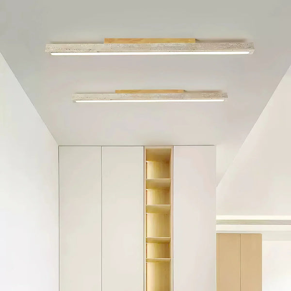 Travertine Column Rectangle Ceiling Light