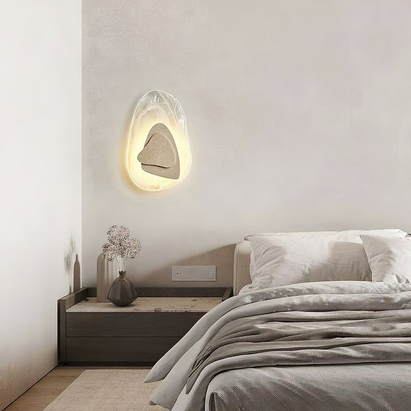Zenorarae Glass Travertine Wall Lamp