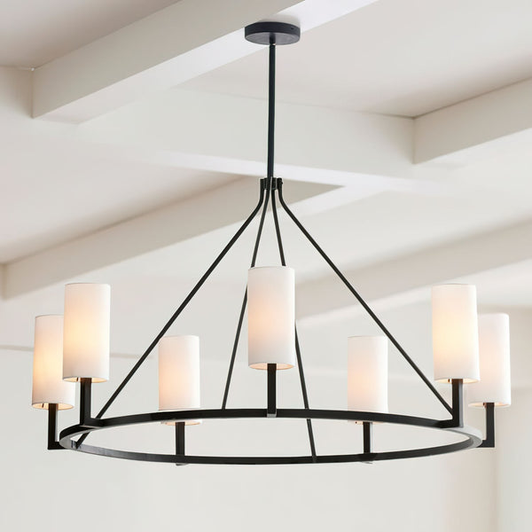 Vicariel Vintage Industrial Fabric Chandelier