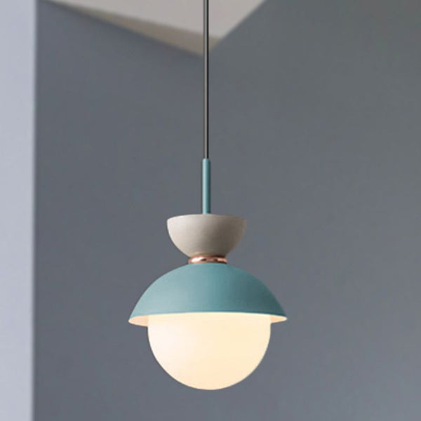 Nordic Macaron Glass Orb Pendant Lighting