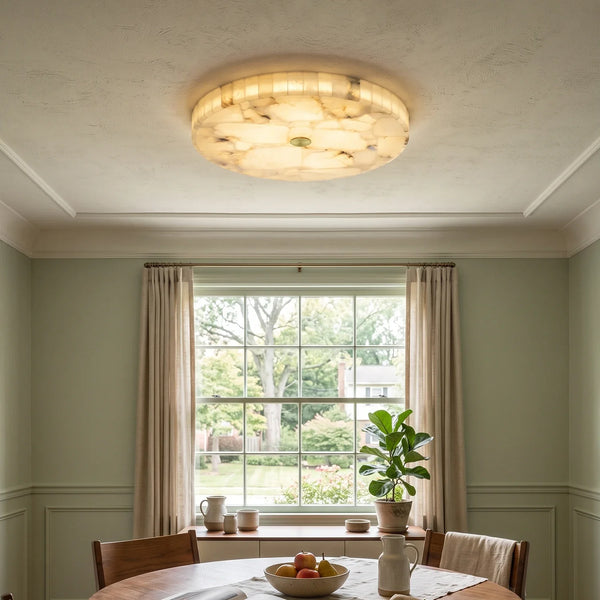 Alabaster Round Ceiling Lamp