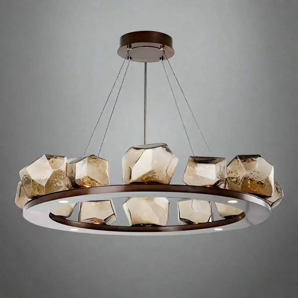 Crystal Ring Chandelier | Stainless Steel | CLSTO0475