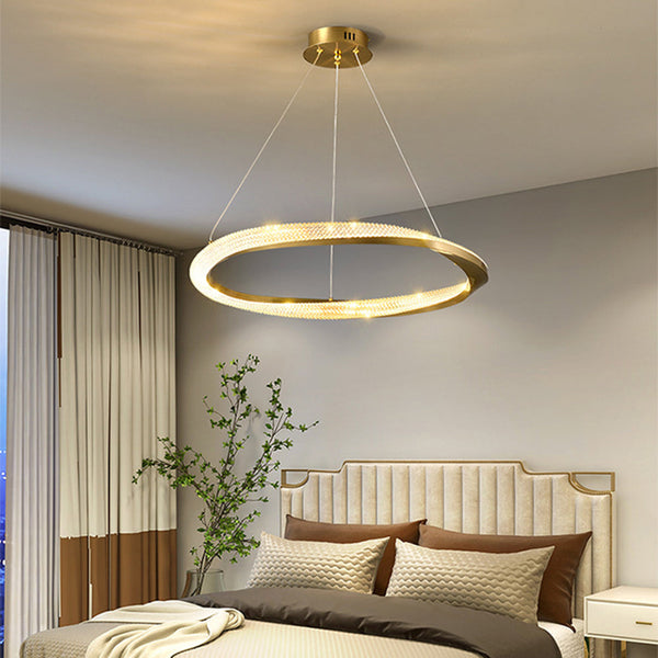 Arisha Minimalist Ring Spiral Shape Pendant Light,Gold