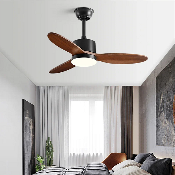 Wood Fan Blade Ceiling Fan Light