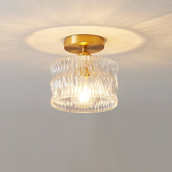 Vintage Crystal Clear Glass Ceiling Light Hallway