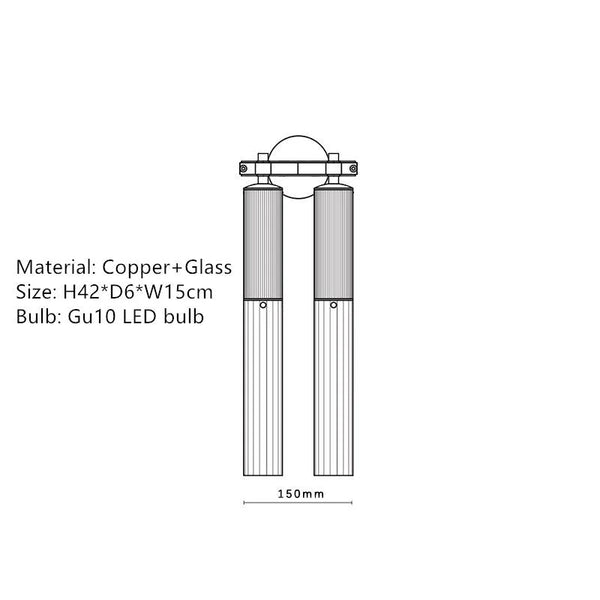 Flume Brass Double Wall Light | CLOL8563