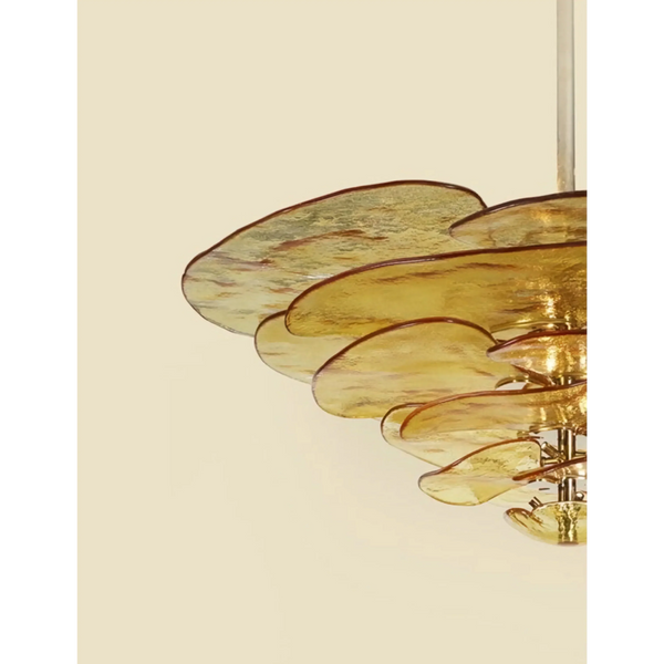Amber Fiore Art Deco Glass Chandelier | CLZL896620A