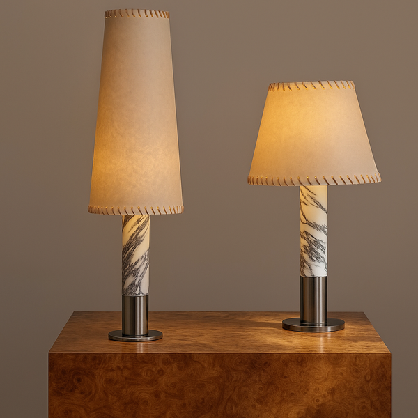 Marble & Parchment Table Lamps | CL5773GH