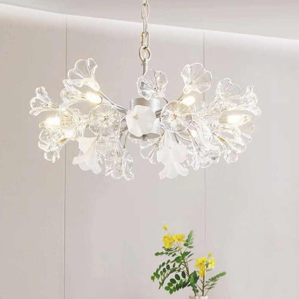 Chandelier / Ceiling Light Branch Flower Jasmine, Silver