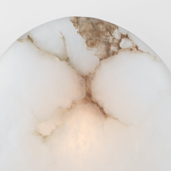 Avsolisra Round Alabaster Wall Lamp