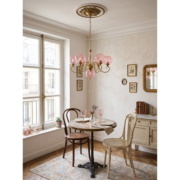 Celestine Glass Globe Chandelier
