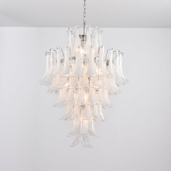 White Cloud Glass Petals Chandelier