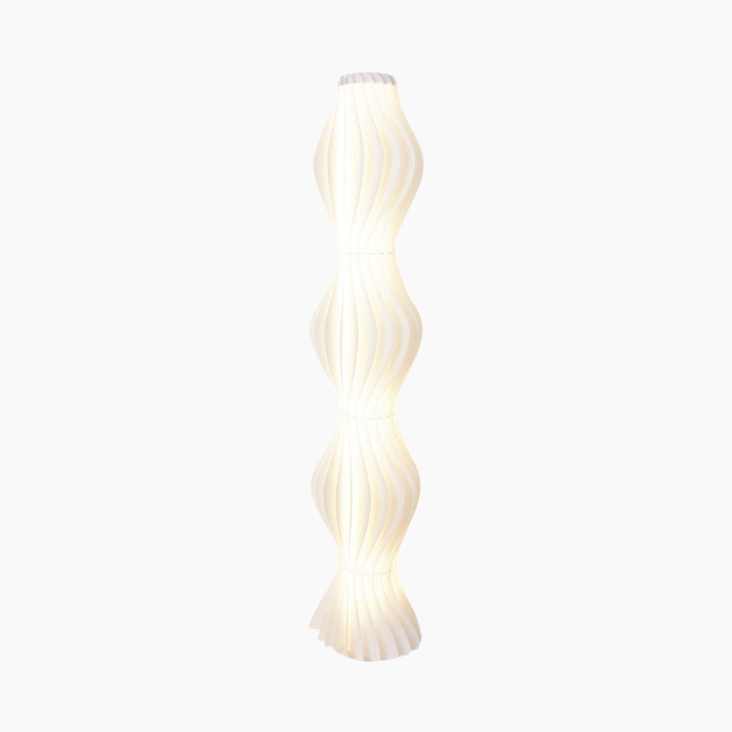 Floor Lamp Nordic Decorative Sleek PVC Art Skirt, White
