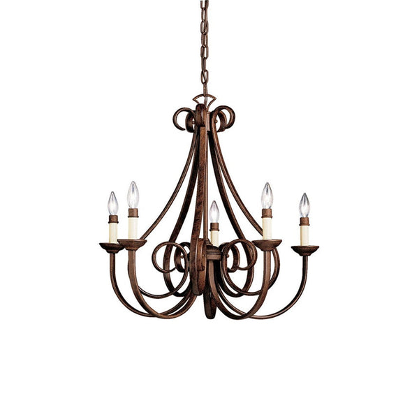 Cove Vintage Industrial Brass Chandeliers