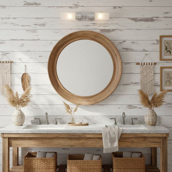 Elite Double Glass Contemporary Tube Wall Sconce