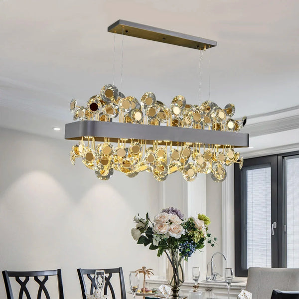 Modern Crystal chandelier for Dining Room - Gold/Black