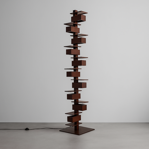 Salita Wood & Iron Floor Lamp | Sculptural Table & Floor | CLND050