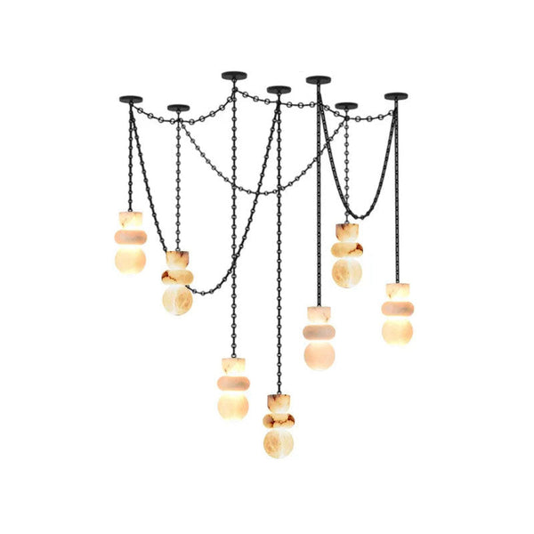 Alabaster Cluster Chandelier