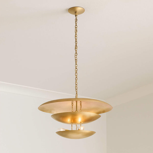 Sculptural Gold Tiered Pendant | CLIS0960