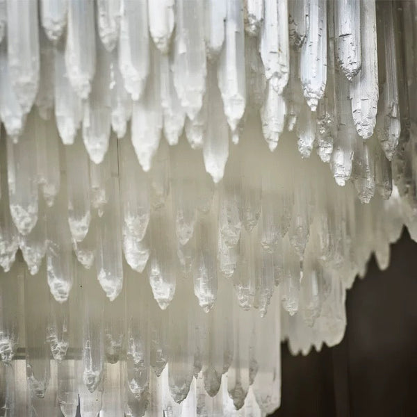 The Cortina Tiered Chandelier | Selenite & Brass | CLCRT