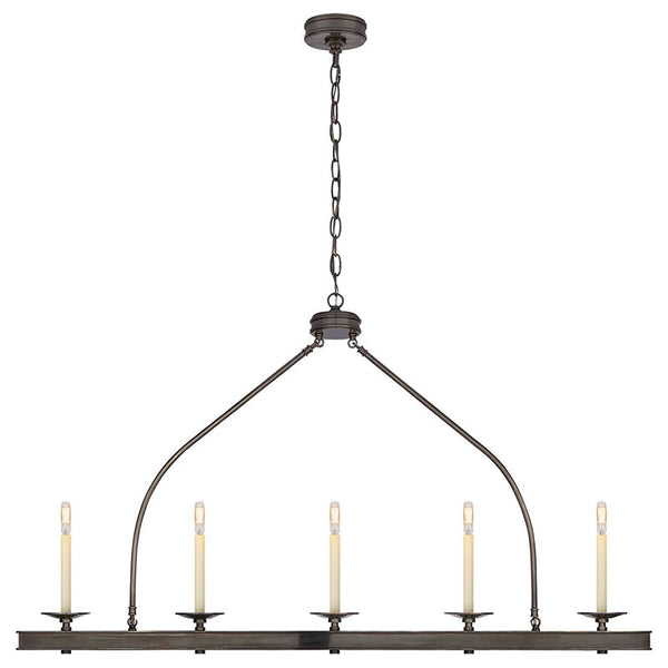 Ripple Classic Linear Brass Chandelier