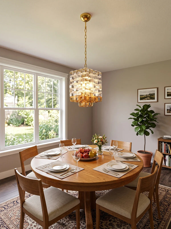 Solene Interlocking Glass Chandelier