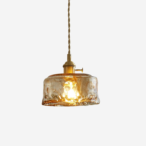 Velon Vintage Amber Glass Pendant Light